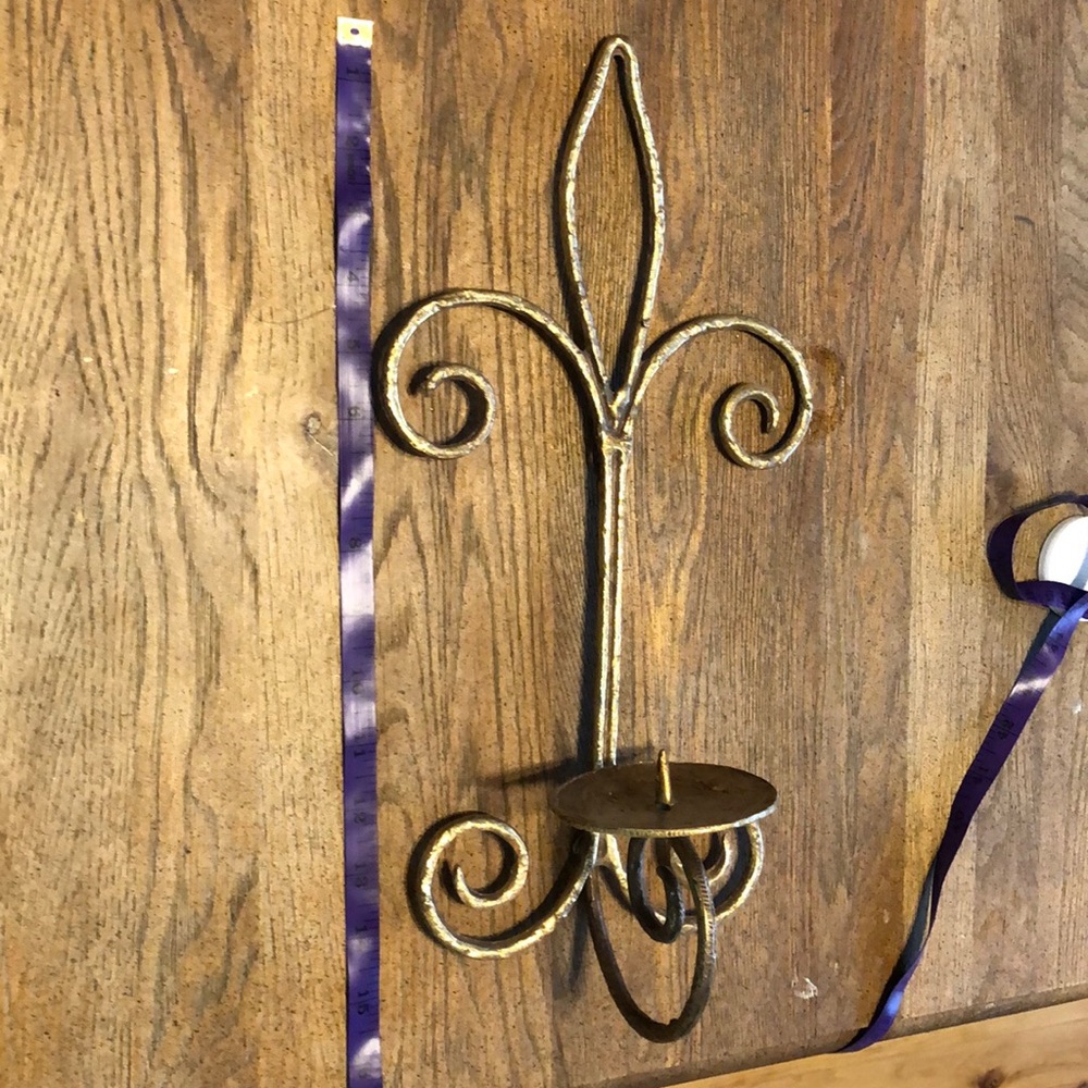 Gold candle wall decor